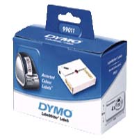 99011 Dymo LabelWriter Labels , Assorted Colour - Permanent Adhesive - S0722380
