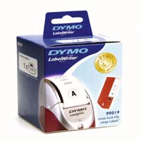 99019 Dymo Label Writer Labels, Large, Lever Arch File. Permanent Adhesive - S0722480